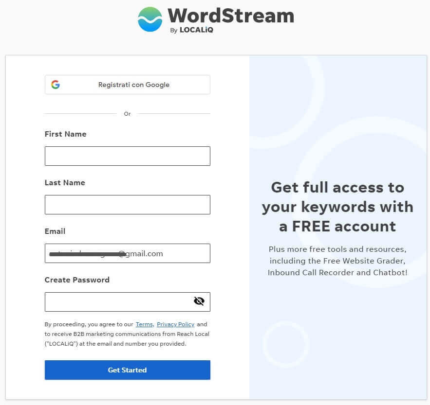 Obtenga acceso ilimitado a WordStream