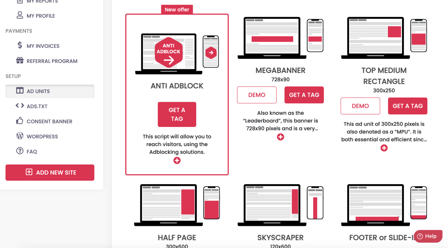 Integración de "AD Units"