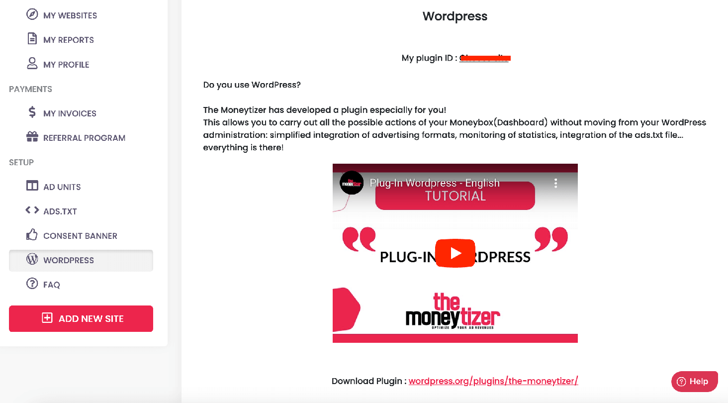 obtener la ID para el complemento de WordPress