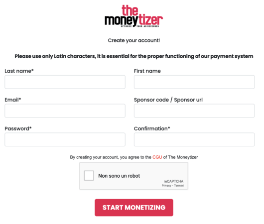 How to make money online: create account with themoneytizer