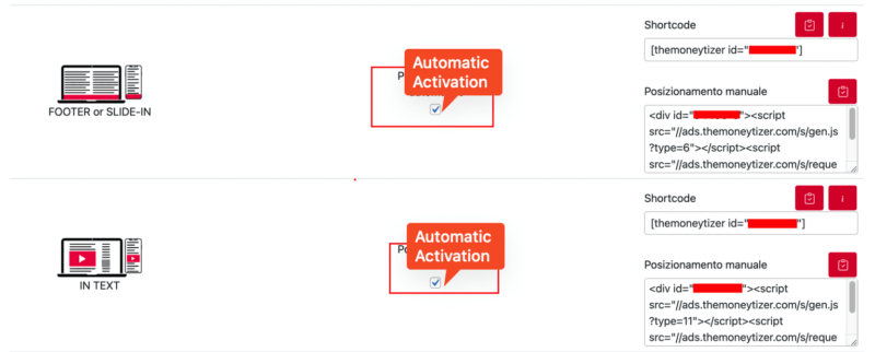 automatic Activation of AD Unit in WordPress