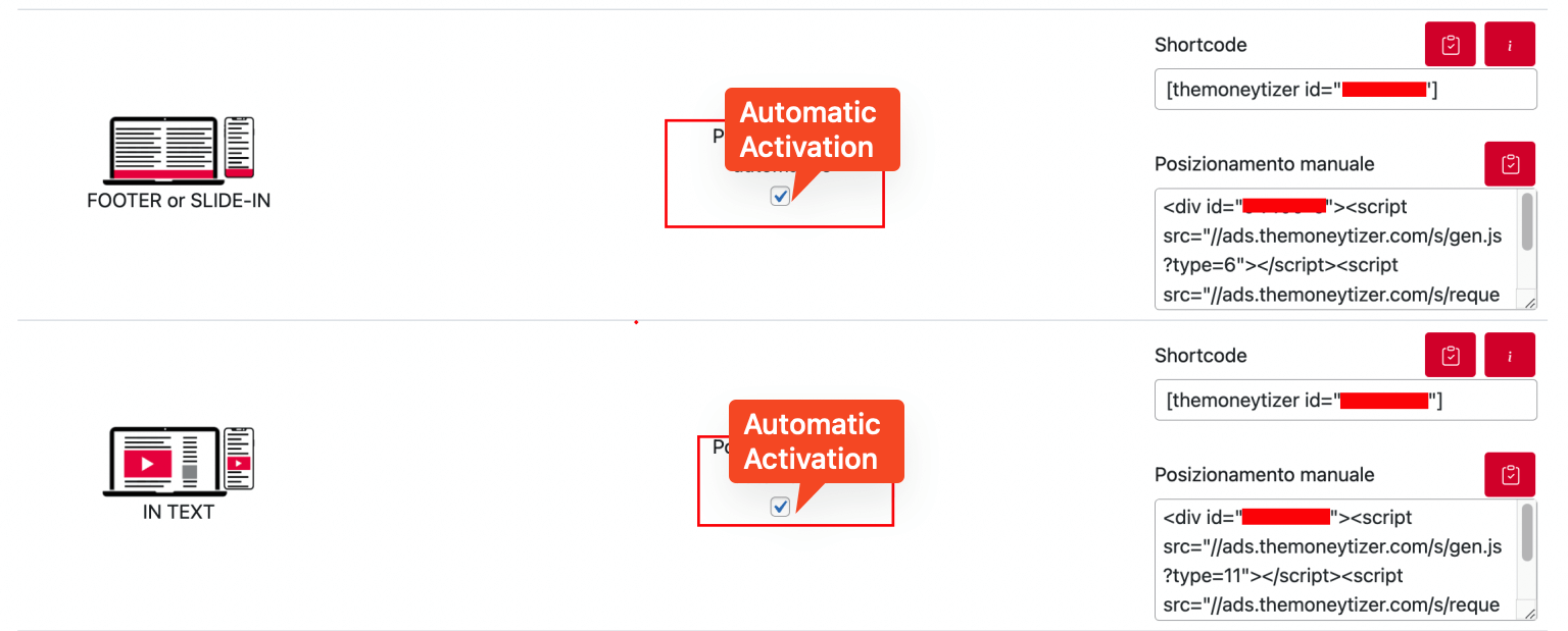 Ativação automática da Unidade AD no WordPress