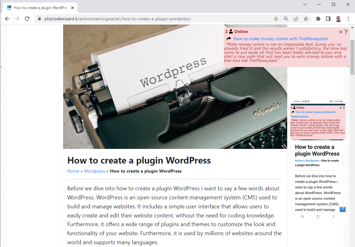 Plugin in action