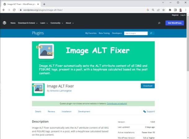Plugin WordPress "Image ALT Fixer"