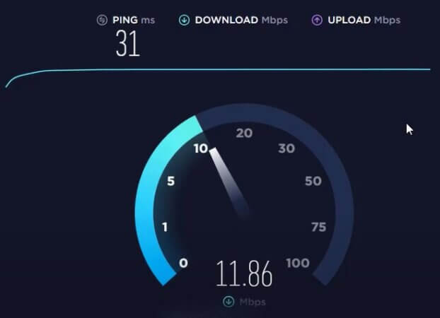 Speed test riuscito