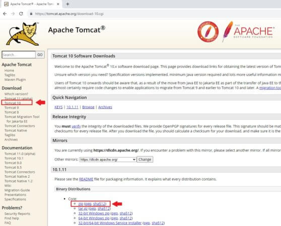 Download Apache Tomcat