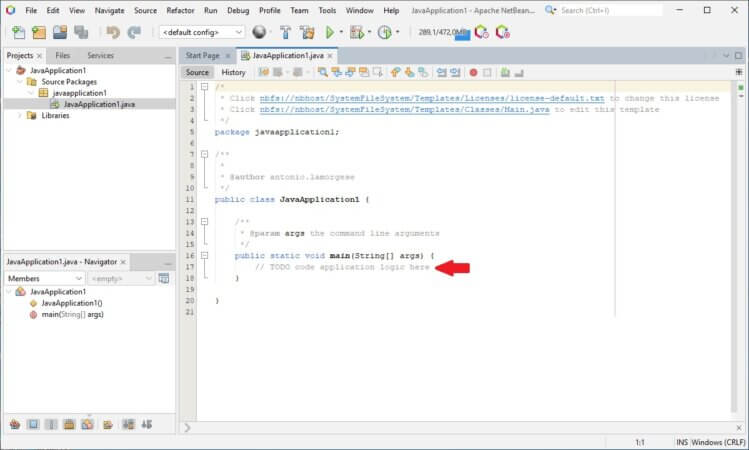 come diventare sviluppatore software - Editor di codice Java