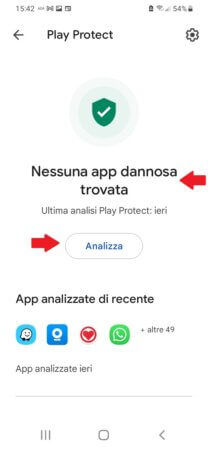 Avvia la funzionalità alternativa "Play Protect" per rimuovere virus da Android