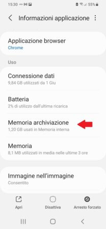 Gestisci i dati memorizzati da Chrome durante la navigazione su internet