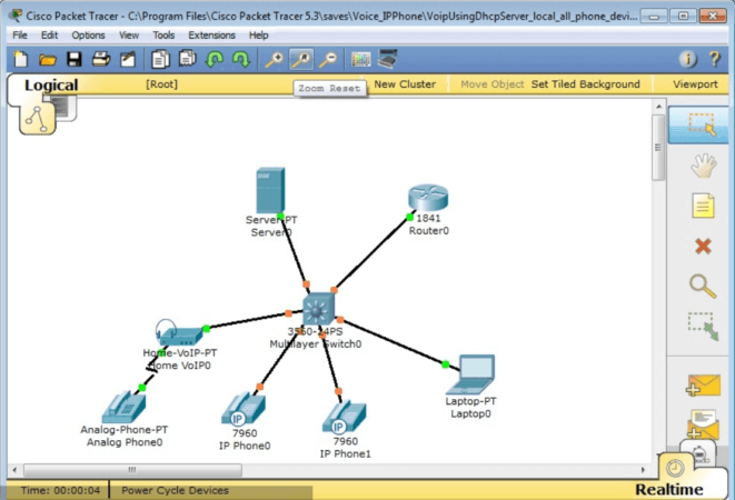 Network simulation with Cisco Packet Tracer