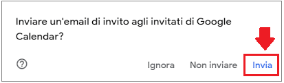 Invia invito per email agli alunni